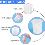 HASTHIP Silicone Resin Measuring Cups Kit for DIY Craft Jewelry with 72pcs Tools Set | Includes Mixing Bowls and 100ml Cups