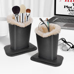 HASTHIP Eyeglasses Holder for Desk with Anti Slip Square Base and Plush Lined PU Leather | 11.6 x 8 x 12 cm