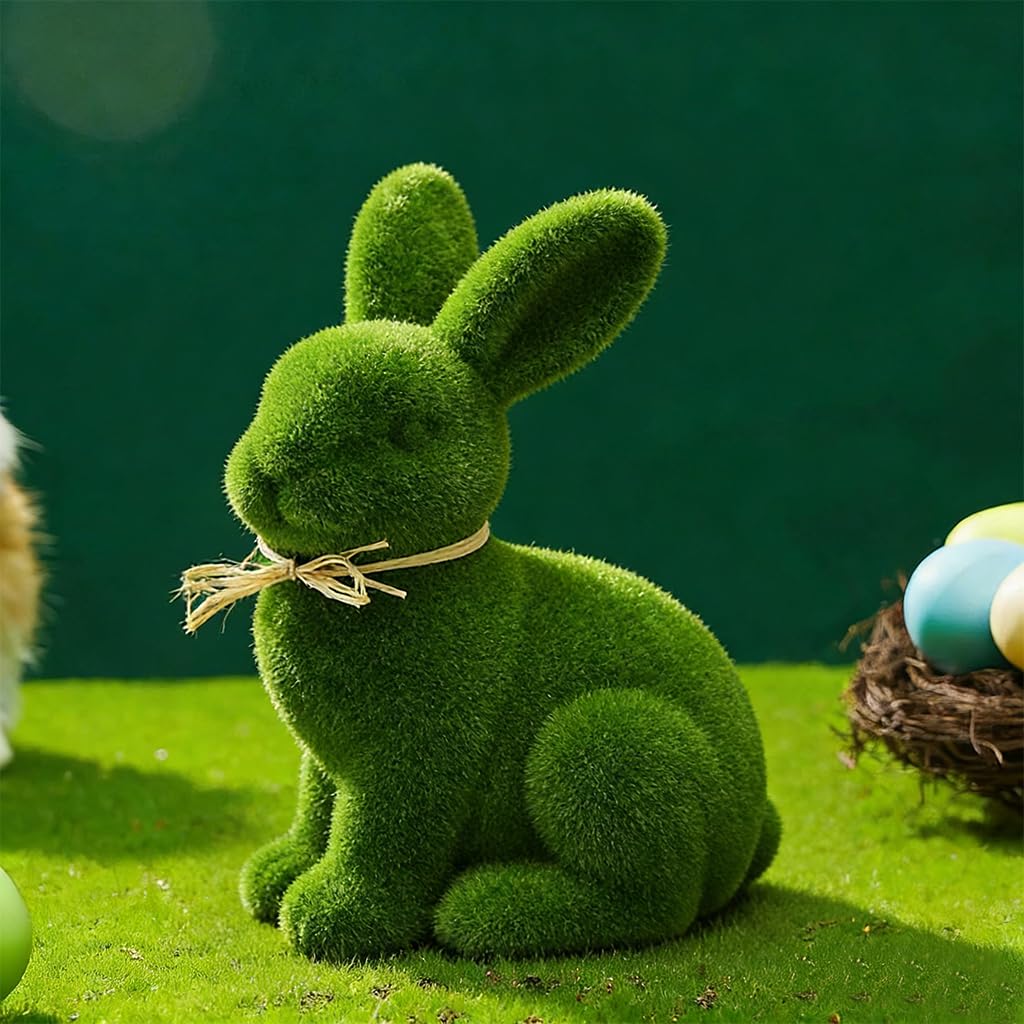 HASTHIP® Moss Bunny Figurine - Cute Decoration