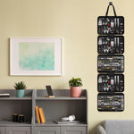 HASTHIP Earring Organizer for Storage and Display with 5 Detachable Boards and 850 Holes | Black Felt Wall Mount Holder