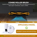 HASTHIP Replacement Main Brush for Deebot OZMO N10 N10 Plus T8 T9 featuring Dual‑Action Bristles | Tangle‑Resistant Cleaning Tool