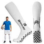 HASTHIP® Football Socks for Men and Women,Non-Slip Grip Sports Socks,Breathable Athletic Soccer Cushioned Performance Training 1 Pair White