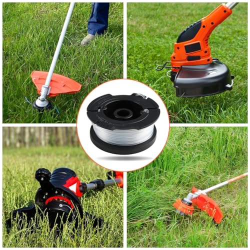 HASTHIP® 12PCS Grass String Trimmer Wire Weed Eater for Replacement 30Ft Nylon Line Spool Cutter Accessories with Spring Cap