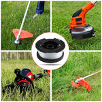 HASTHIP® 12PCS Grass String Trimmer Wire Weed Eater for Replacement 30Ft Nylon Line Spool Cutter Accessories with Spring Cap