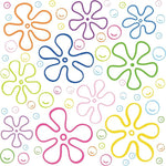 HASTHIP Flowers and Bubbles Wall Decals for Home Decoration with 177 Pcs PVC Stickers