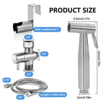 HASTHIP Toilet Sprayer for Hygiene and Cleaning with 4ft Hose | Pressurized Stainless Steel Handheld Rinser
