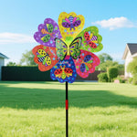 HASTHIP Garden Windmills for Outdoor Decor with 9.24 in Diameter & Butterfly Charm | PVC Construction