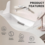 HASTHIP Shower Splash Guard Kit for Bathtub Corners with Self Adhesive Design 9.1×7.1 in White