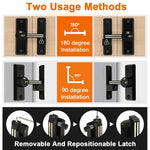 HASTHIP Door Latch for Apartment and Bedroom with 90°/180° Installation | Zinc Alloy Glow Mark