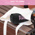 HASTHIP Cosmetic Bag Organizer for School and Travel with Double Zippers 15×15×20cm | Polyester Blackpink Prints Pouch for Fans