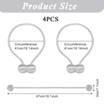 HASTHIP Magnetic Curtain Tiebacks for Home and Office with 40cm Rope and 3.3cm Balls | Grey