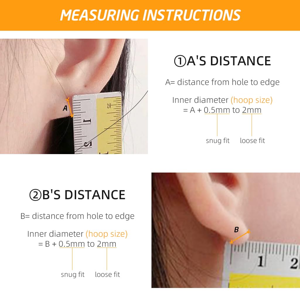 HASTHIP® Aretes de Aro de Acero Inoxidable para Mujer y Hombre,4 Pares Pendientes Pequeños 8mm 10mm 12mm 14mm,Hipoalergénicos Moda Clásica para Fiesta Diario y Regalo - Color Plata