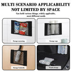 HASTHIP Self Adhesive Storage Nets for Car and Home featuring 25x40cm Stretchy Nylon Mesh | 2 Pack
