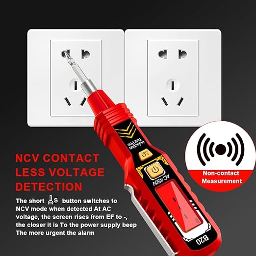 Serplex® 2-in-1 Voltage Tester Pen with LCD Display, Non-Contact AC 450V Electrical Tester with Dual Head Phillips & Slotted Screwdriver, LED Light, Buzzer Alarm, Auto-Off (No Battery Included)