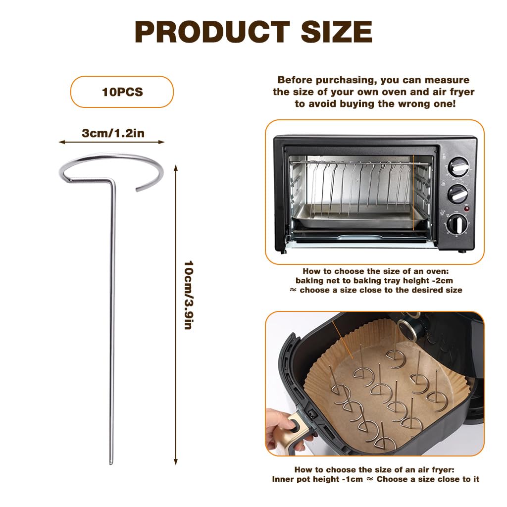 HASTHIP® 10-Piece Skewers for Air Fryers