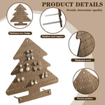 HASTHIP Wooden Earring Jewelry Organizer for Dresser with 30x29cm Tree Display | Space-Saving Storage Rack