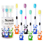 HASTHIP Kids Toothbrush Set for Ages 2‑6 with Ultra Soft Bristles and Panda Handle | 6pcs Suction Cup Design