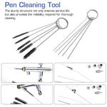 HASTHIP® Airbrush Cleaning Brushes Set - 5 Micro Brushes, Precision Cleaning Pins & Metal Needles - Stainless Steel Tool Kit for Nozzle, Spray Gun Maintenance & Clog Removal - Durable & Versatile