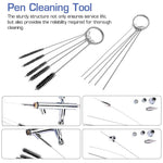 HASTHIP Airbrush Cleaning Brushes Set for Nozzle and Spray Gun Maintenance featuring 5 Micro Brushes & Stainless Steel Tools | Precision Pins and Metal Needles