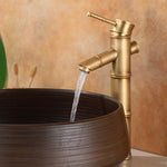 HASTHIP Bathroom Basin Tap with Single Handle Water Control featuring Copper Retro Bamboo Style | Easy Installation and Universal Sink Fit