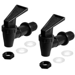 HASTHIP® 2PCS BPA-Free Water Cooler Faucet Replacement Spigot, Durable Dispenser Tap Set for Beverage Jugs, Leak-Proof Black Spout for Hot & Cold Water Dispenser