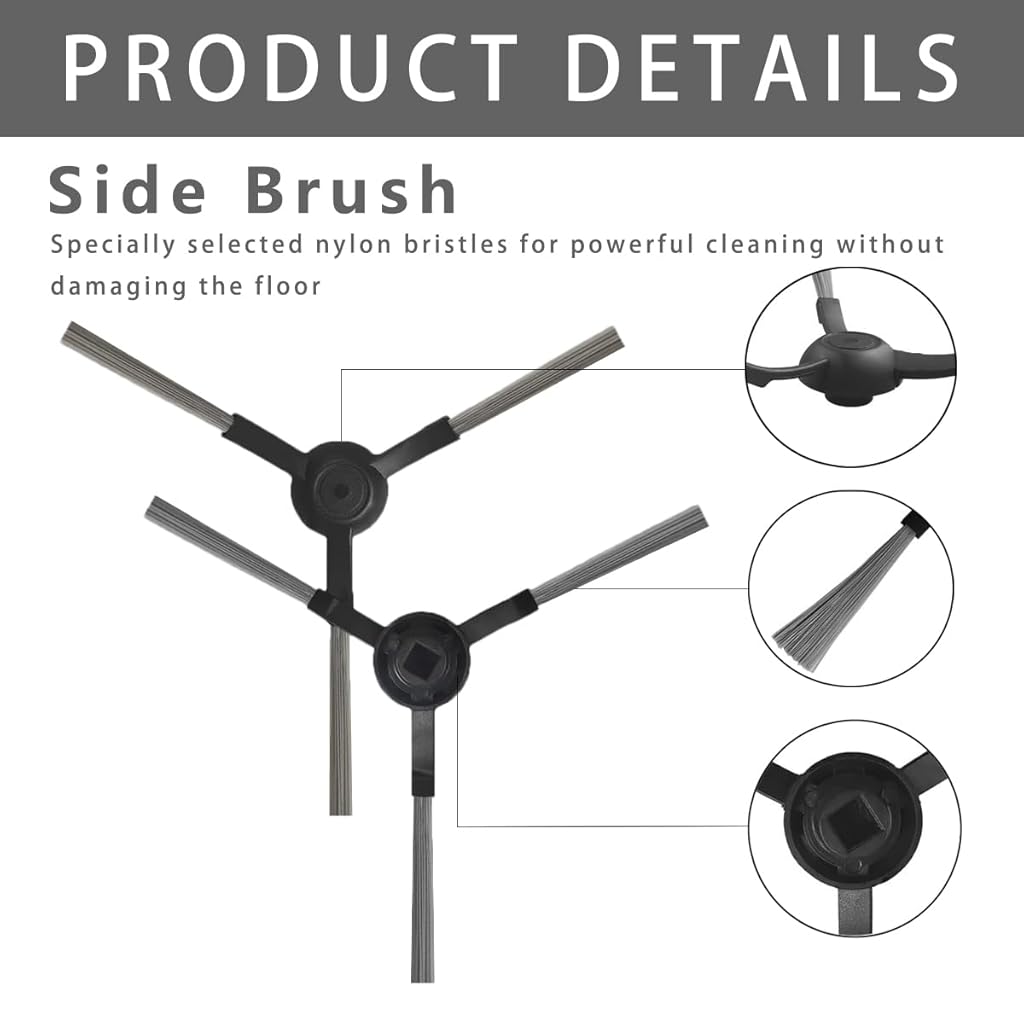 HASTHIP® 12Pcs Replacement Parts Kit Compatible with Mi Robot Vacuum-Mop P, Includes Durable Side Brushes & Cleaning Tools, Easy Install, Complete Replenishment Accessories for Mi Mop P