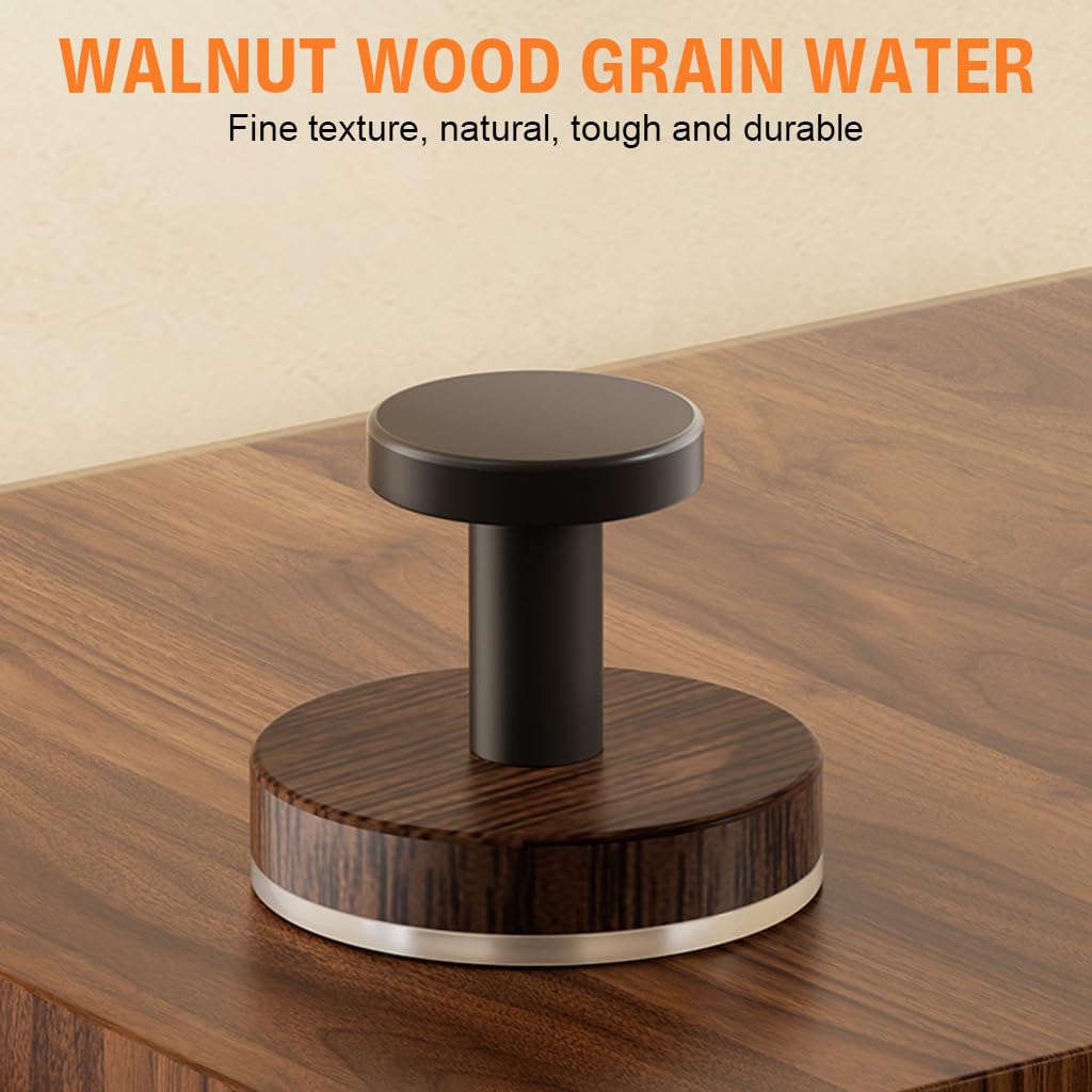 HASTHIP Suction Wall Hooks for Bathroom and Kitchen with Strong Hold and Wooden Grain Base | 4Pcs Reusable Organizer