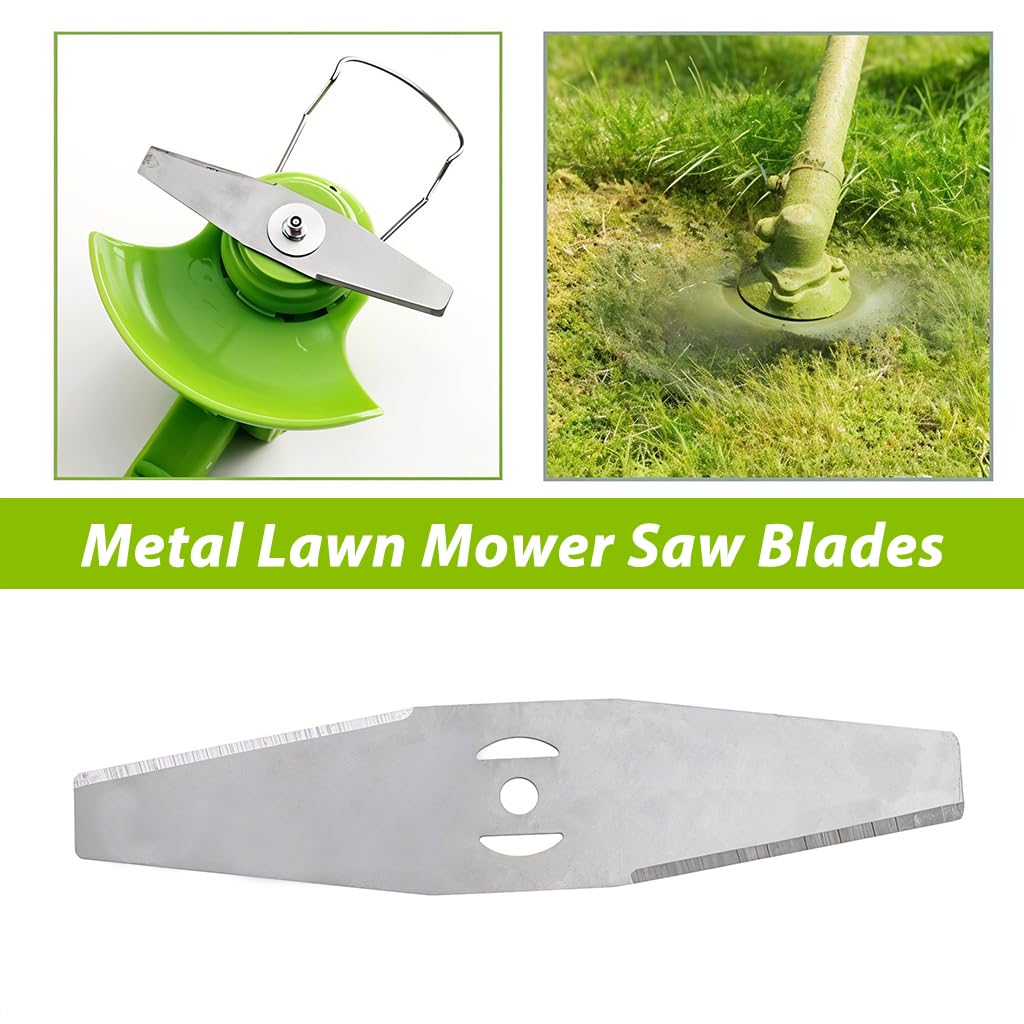 HASTHIP Lawn Mower Saw Blades 10 pcs 6 in Replacement with Stainless Steel Straight Edge