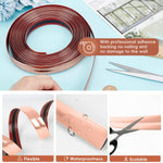 HASTHIP wall molding trim for table edges and door frames featuring self adhesive design 9.84ft x 0.78in in rose gold | flexible PVC corner guard and caulk strip