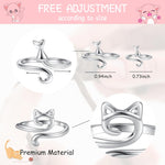 HASTHIP® 3Pcs Crochet Rings for Crocheting, Crochet Tension Ring for Finger Cat Yarn Guide Ring Knitting Crochet Accessories, Adjustable Yarn Tension Ring Gifts for Crocheters Women