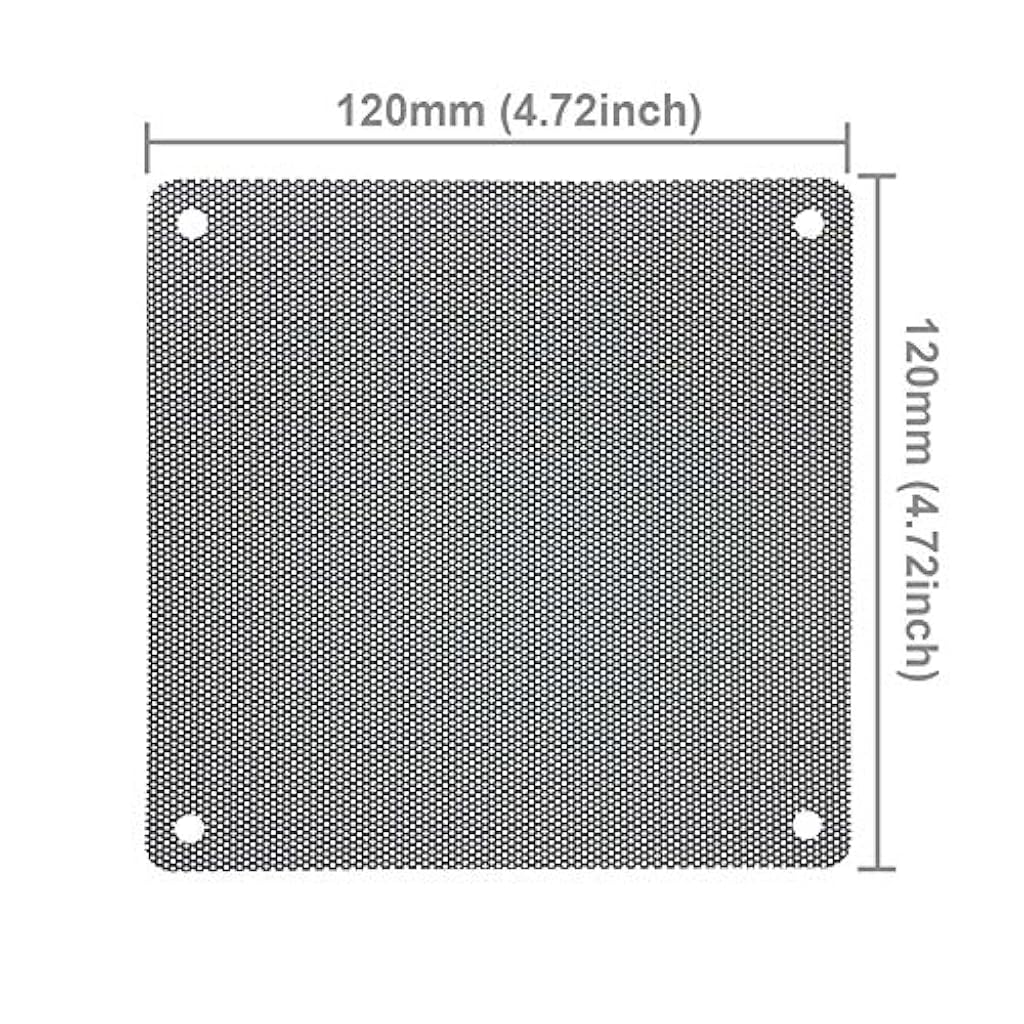 HASTHIP® 10PCS 12cm PC Fan Dust Filter Black Square Computer Mesh Dustproof Case Cover Cooler with 20 Screws