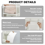 HASTHIP Over The Door Hanging Organizer for Pantry and Closet with 4 Shelves 30x15x130cm | Clear Pockets and Sturdy PP Board Design