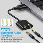 HASTHIP® Tarjeta de Sonido USB Externa, Adaptador de Audio y Micrófono 3.5mm, Conversor USB a Jack Estéreo, Plug & Play, Compatible con Windows, Mac, Linux, PS4, Portátil y PC, Ideal para