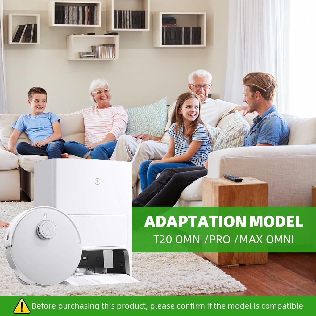 HASTHIP Replacement Accessories for Ecovacs Deebot T20 Omni and Pro | 10Pcs Kit with Side Brushes, Mop Pads, Filters and Dust Bags