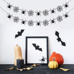 HASTHIP Halloween Wall Decoration for Room and Window with DIY Felt Spider Web Garlands | Pack of 2