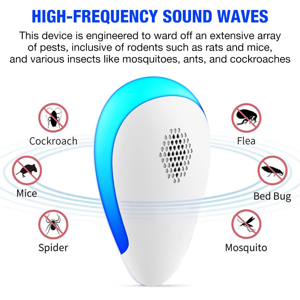 HASTHIP Mosquito Repellent for Home and Bedroom with Ultrasonic Sound Waves covering 1200 sq ft | Baby and Pet Safe Pest Control