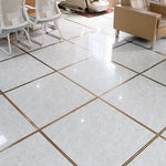 HASTHIP Floor Tiles Stickers for Walls and Floors with Self Adhesive PVC Design 2.5cm×5m | Black Golden Waterproof Tape