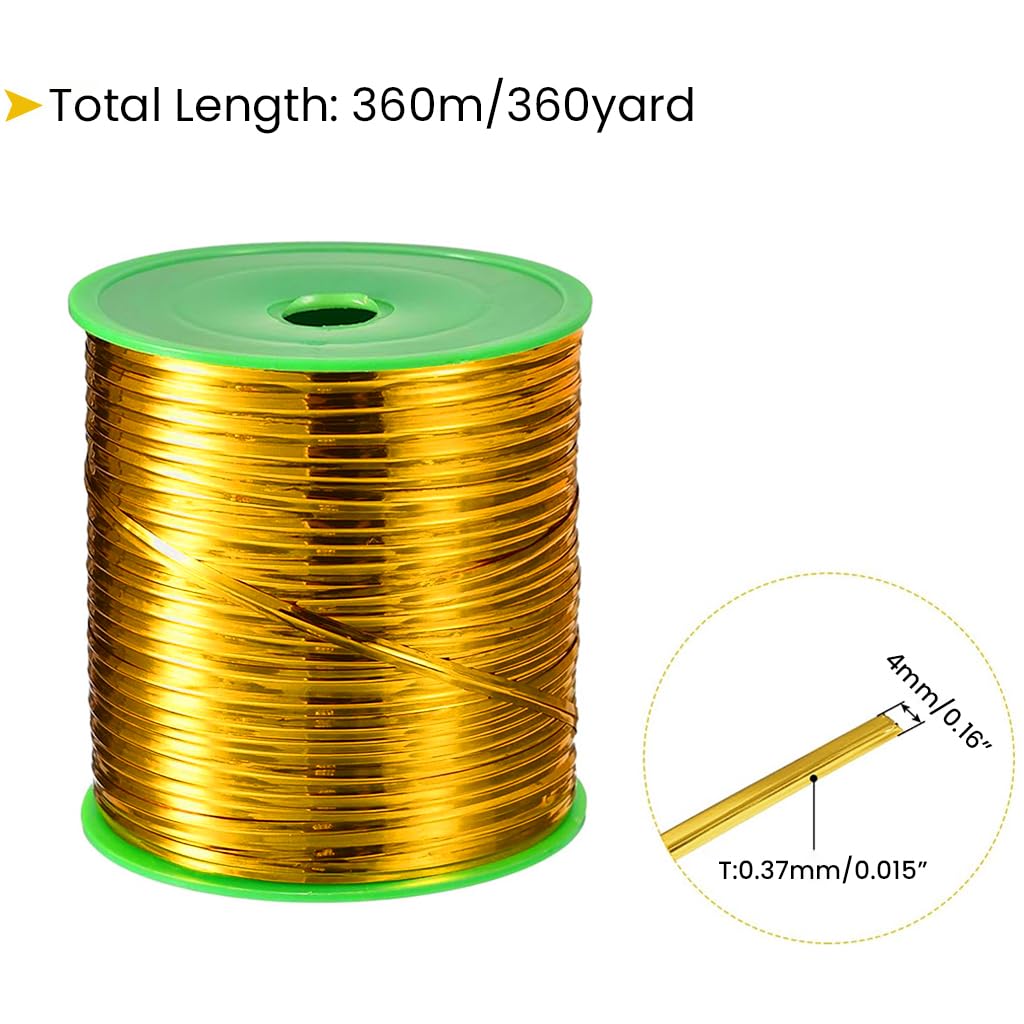 HASTHIP Metallic Twist Tie for Food Packaging and Crafts featuring 360m Roll | Golden Foil Wire