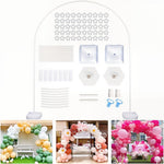 HASTHIP Balloon Stand Kit for Party Decorations with Water-Filled Base and 160cm Height | Reusable 19 Clips Set