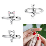 HASTHIP Crochet Rings for Tension with Adjustable Cat Ear Design 3pcs 2.1×1.4 cm | Gifts for Knitters