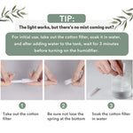HASTHIP Mini Air Humidifier for Home and Office with 300ml Tank & Ultrasonic Mist | Warm LED Light