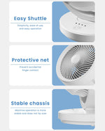 HASTHIP Portable Mini Fan for Desk and Travel with 2000mAh Battery & 90° Rotatable Head