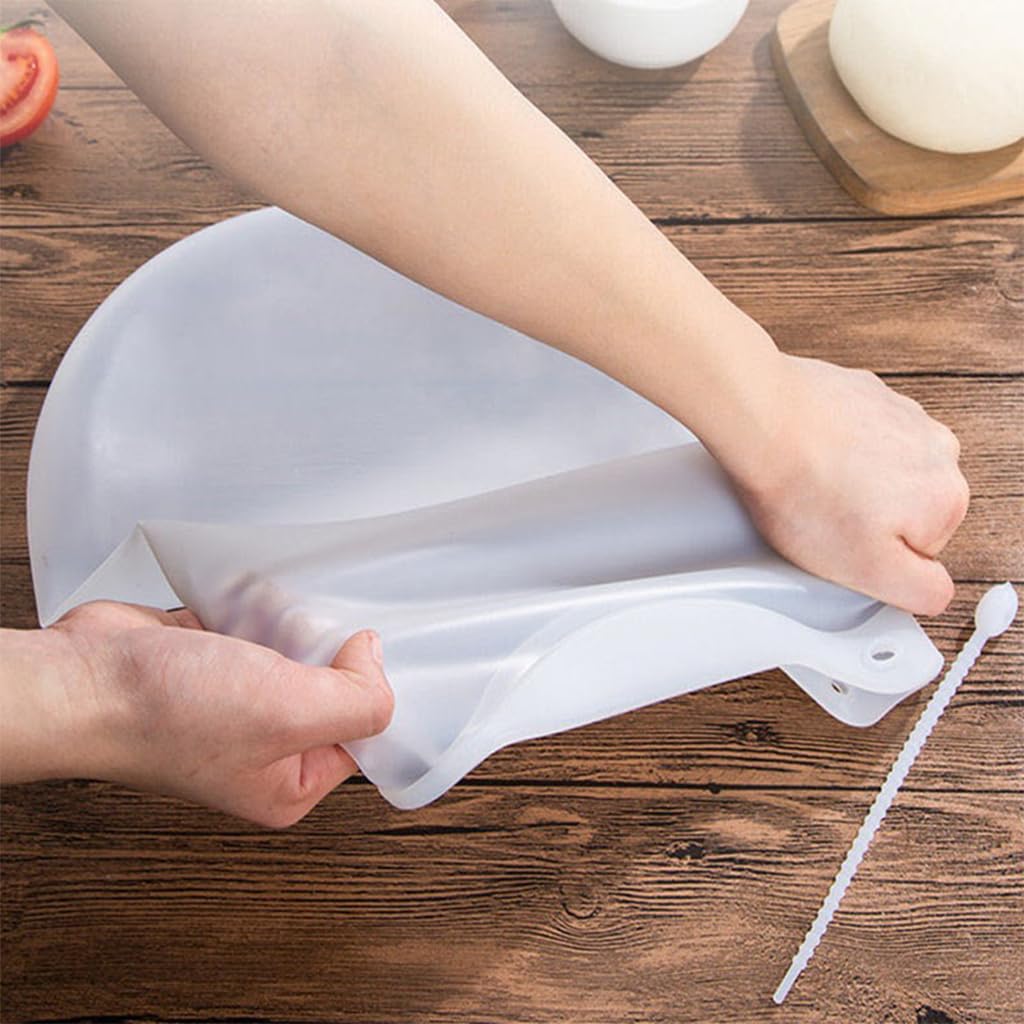 HASTHIP® Silicone Kneading Bag for Baking Reusable Silicone Kitchen Cooler Bag, BPA Free Silicone Flour Mixing Kneading Bag Suitable for Bread, Pastry, Pizza and Tortilla
