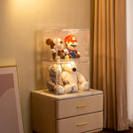 HASTHIP Clear Book Storage Organizer Box for Books and Dolls with Door | 33 x 21 x 27 cm Stackable Plastic Display Case