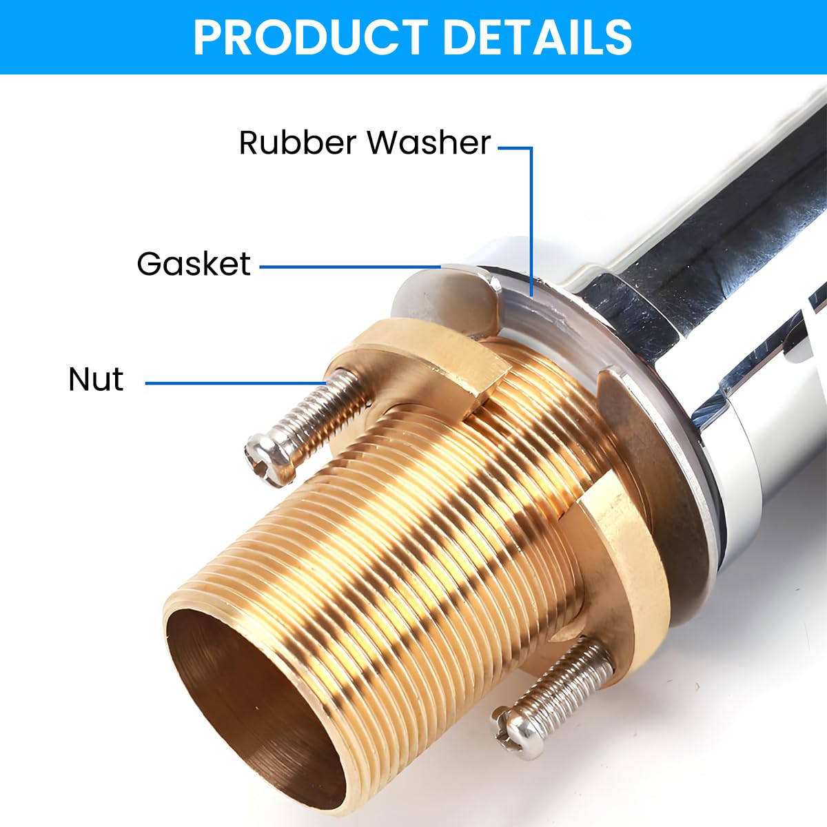HASTHIP Faucet Fixing Tool Set for Kitchen Use featuring 1.22 in Copper Support Bracket | Easy Installation