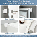 HASTHIP Door Bumper Wall Protector 12PCS for Quiet Door Opening with Self Adhesive Silicone Pads 4.5 x 4.5cm White