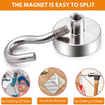 HASTHIP Neodymium Magnet Hooks for Home and Workspace | 22 pcs 16mm Steel Base N38