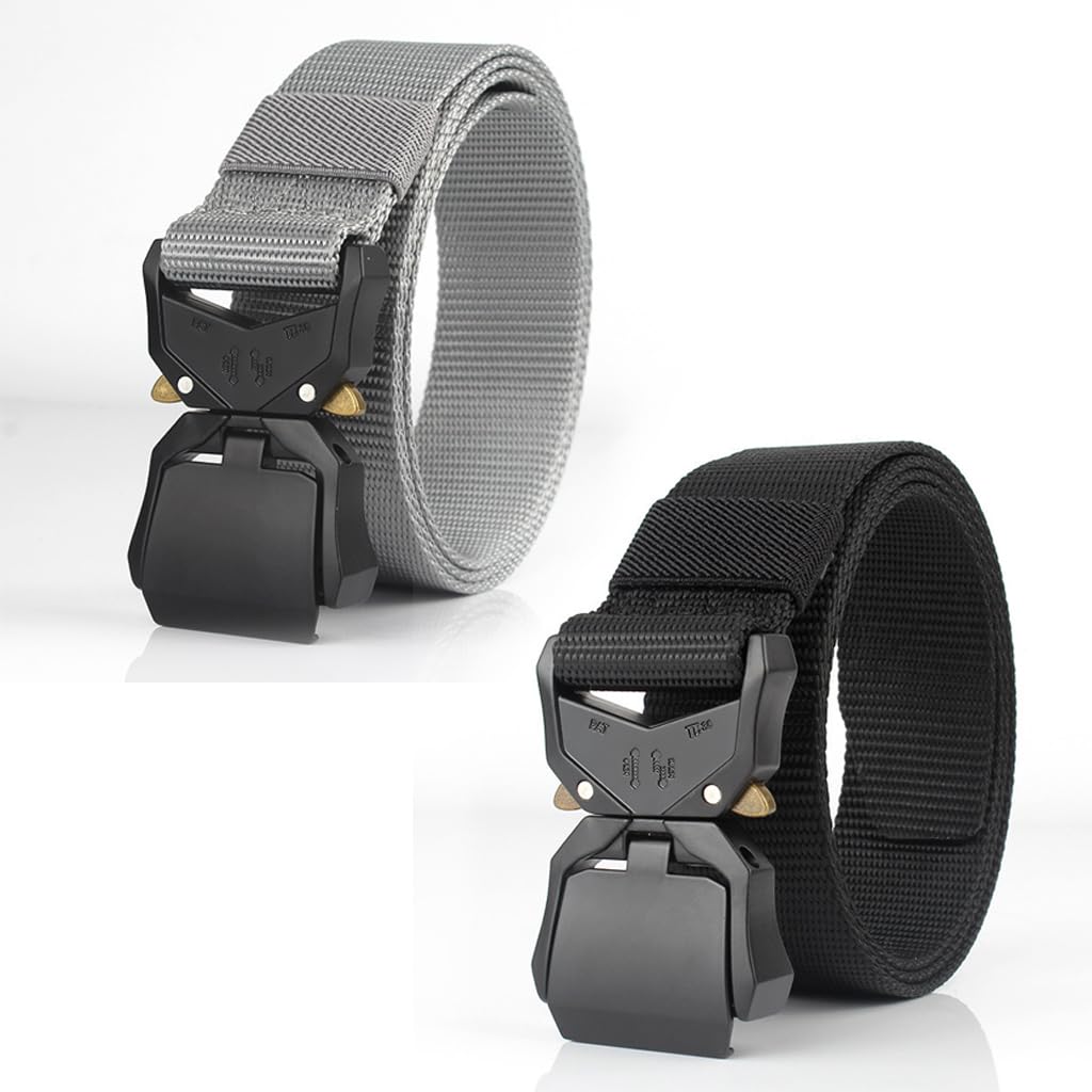 HASTHIP® Mens Tactical Belt, Quick Release Military Hiking Rigger 1.5" Heavy Duty Work Belts
