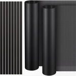 ZORBES® 2 Pcs 400 x 300 mm DIY PC Case Dust Filter PC Fan Mesh Filter Air Vent Covers PVC Dustproof Cover with Magnetic Strip for Computer Chassis Speaker and More, 0.03 Inch Hole, Black