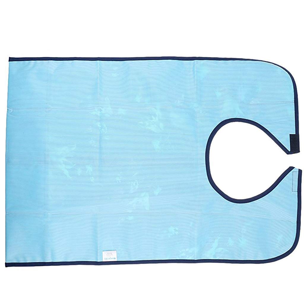 HASTHIP Adult Bibs Clothing Protectors with Waterproof Lining and Crumb Catcher 2 PCS | 65×45 cm Washable Floral Aprons